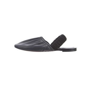 Cèline navy/black leather sling back flats 37.5-excellent condition!